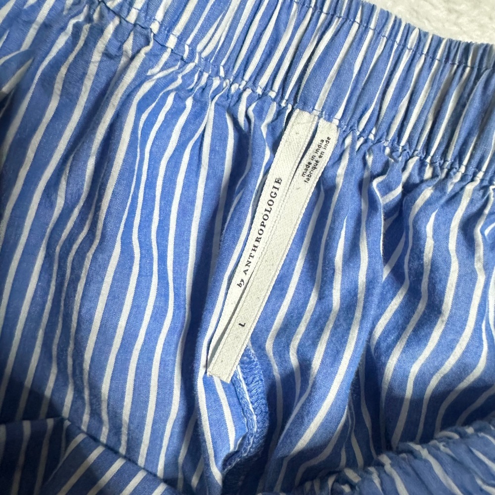 Anthropologie Mens Blue White Striped Pajama Lounge Pants Relaxed Fit Large - Picture 6 of 10